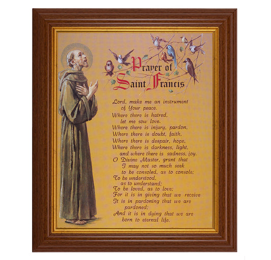 Prayer of St. Francis Picture Framed Wall Art Decor Large