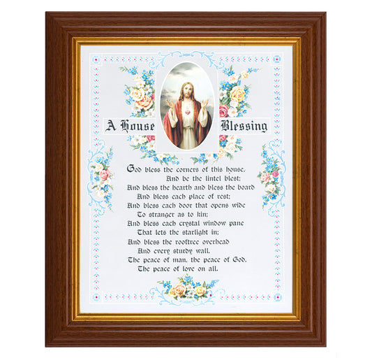 House Blessing - Sacred Heart of Jesus Framed Wall Art Decor