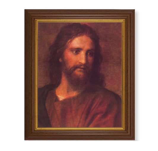 Christ at 33 Picture Framed Wall Art Decor Large Dark Walnut Frame