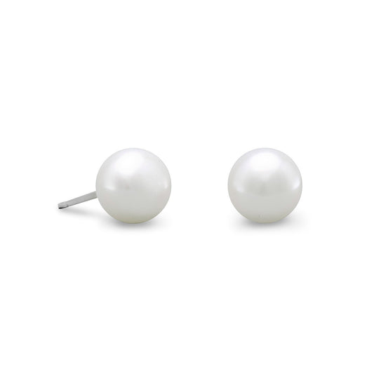 Extel 6-7mm White Cultured Freshwater Pearl Post Earrings