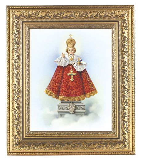 Infant of Prague Picture Framed Wall Art Decor Large