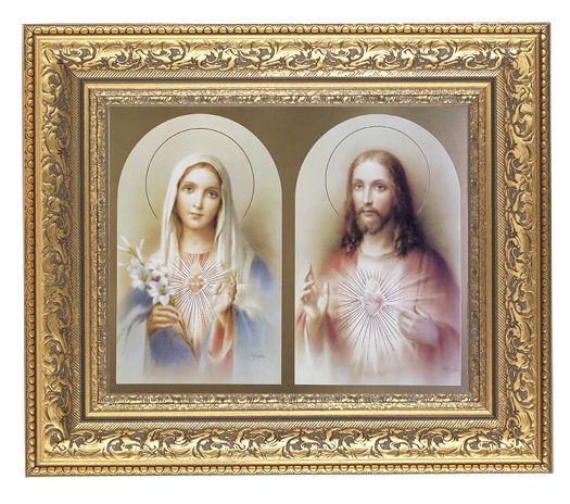 The Sacred Hearts Picture Framed Wall Art Decor, Large