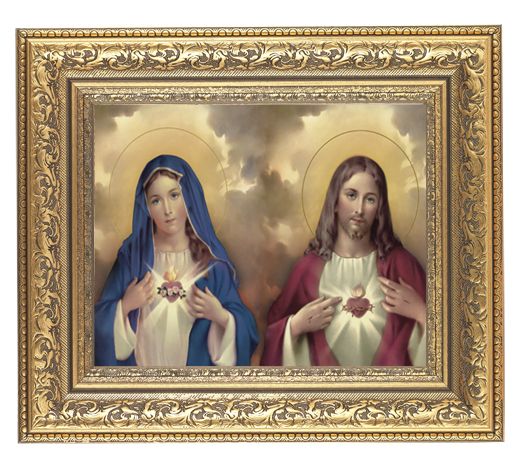 The Sacred Hearts Picture Framed Wall Art Decor Large