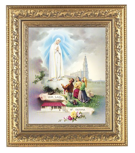 Our Lady of Fatima Picture Framed Wall Art Decor Large
