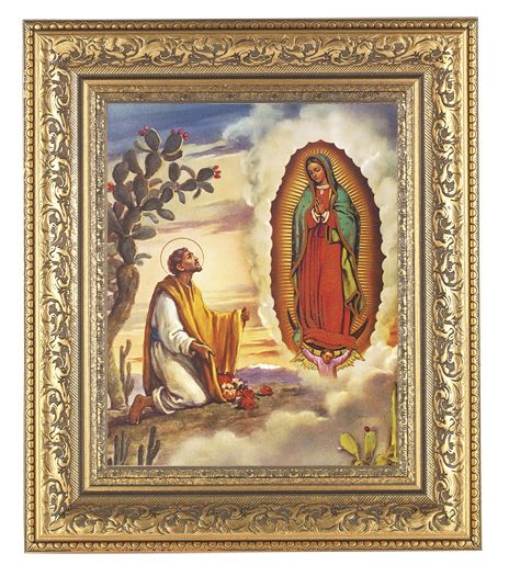Our Lady of Guadalupe with Juan Diego Picture Framed Wall Art