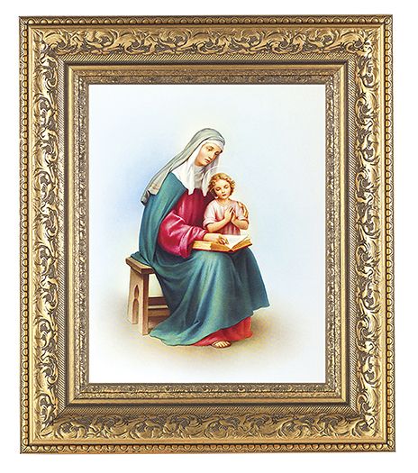 St. Anne Picture Framed Wall Art Decor Large Gold-Leaf Frame