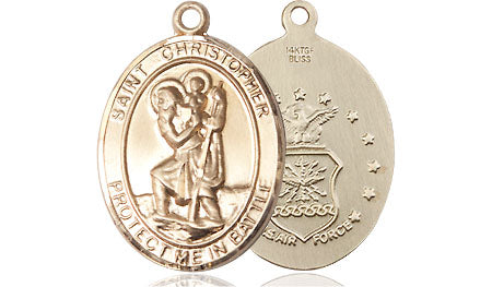 Extel Oval Medium 14kt Gold Filled St Christopher Medal