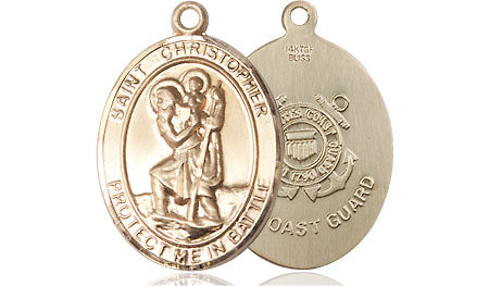 Extel Oval Medium 14kt Gold Filled St Christopher Medal