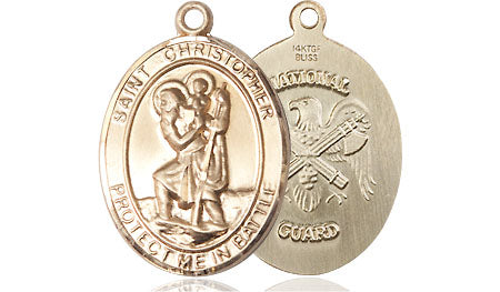 Extel Oval Medium 14kt Gold Filled St Christopher Medal