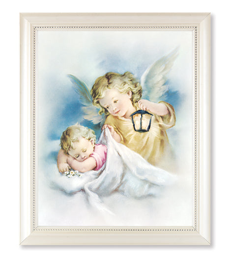 Guardian Angel with a Lantern Picture Framed Wall Art Decor
