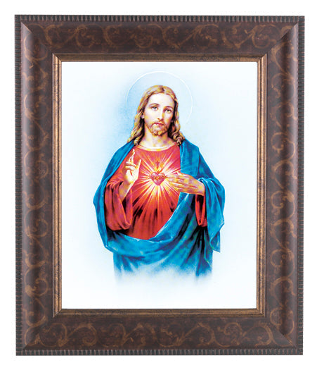 Sacred Heart of Jesus Picture Framed Wall Art Decor Large