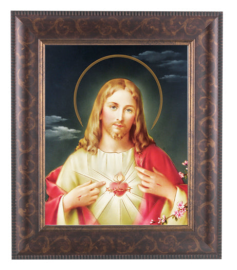 Sacred Heart of Jesus Picture Framed Wall Art Decor Large