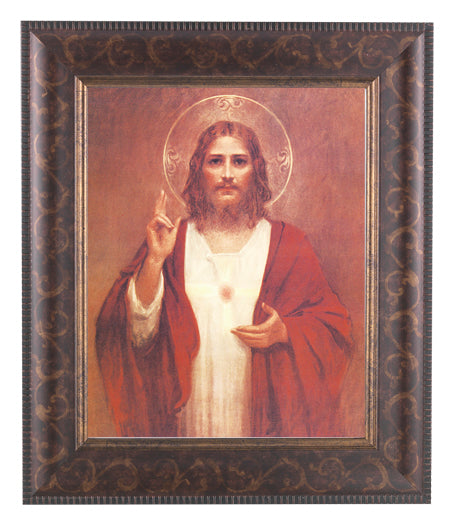 Sacred Heart of Jesus Picture Framed Wall Art Decor Large