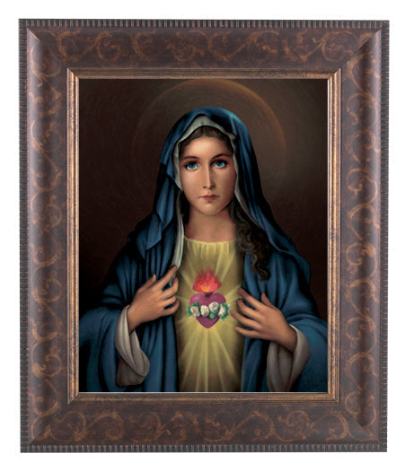 Immaculate Heart of Mary Picture Framed Wall Art Decor