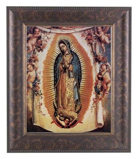 Our Lady of Guadalupe with Angels Framed Wall Art Decor