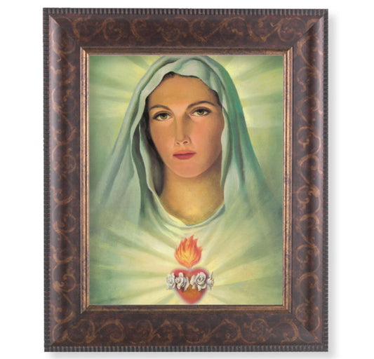 Immaculate Heart of Mary Picture Framed Wall Art Decor Large