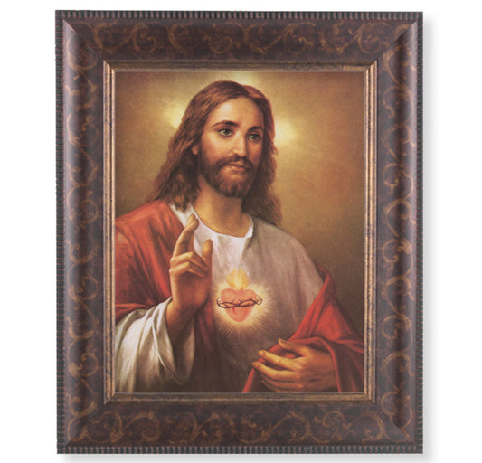 The Sacred Heart of Jesus Picture Framed Wall Art Decor Large