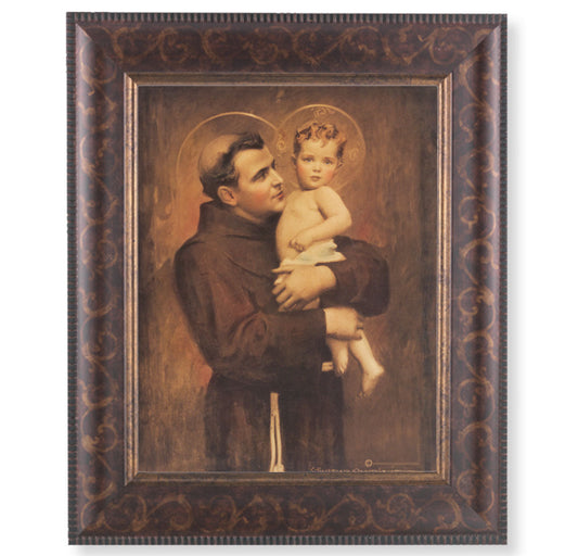 St. Anthony with Jesus Picture Framed Wall Art Decor Large