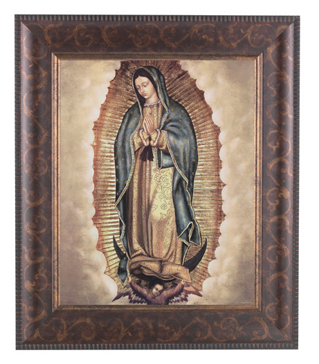 Our Lady of Guadalupe Framed Wall Art Decor Large Gold Frame