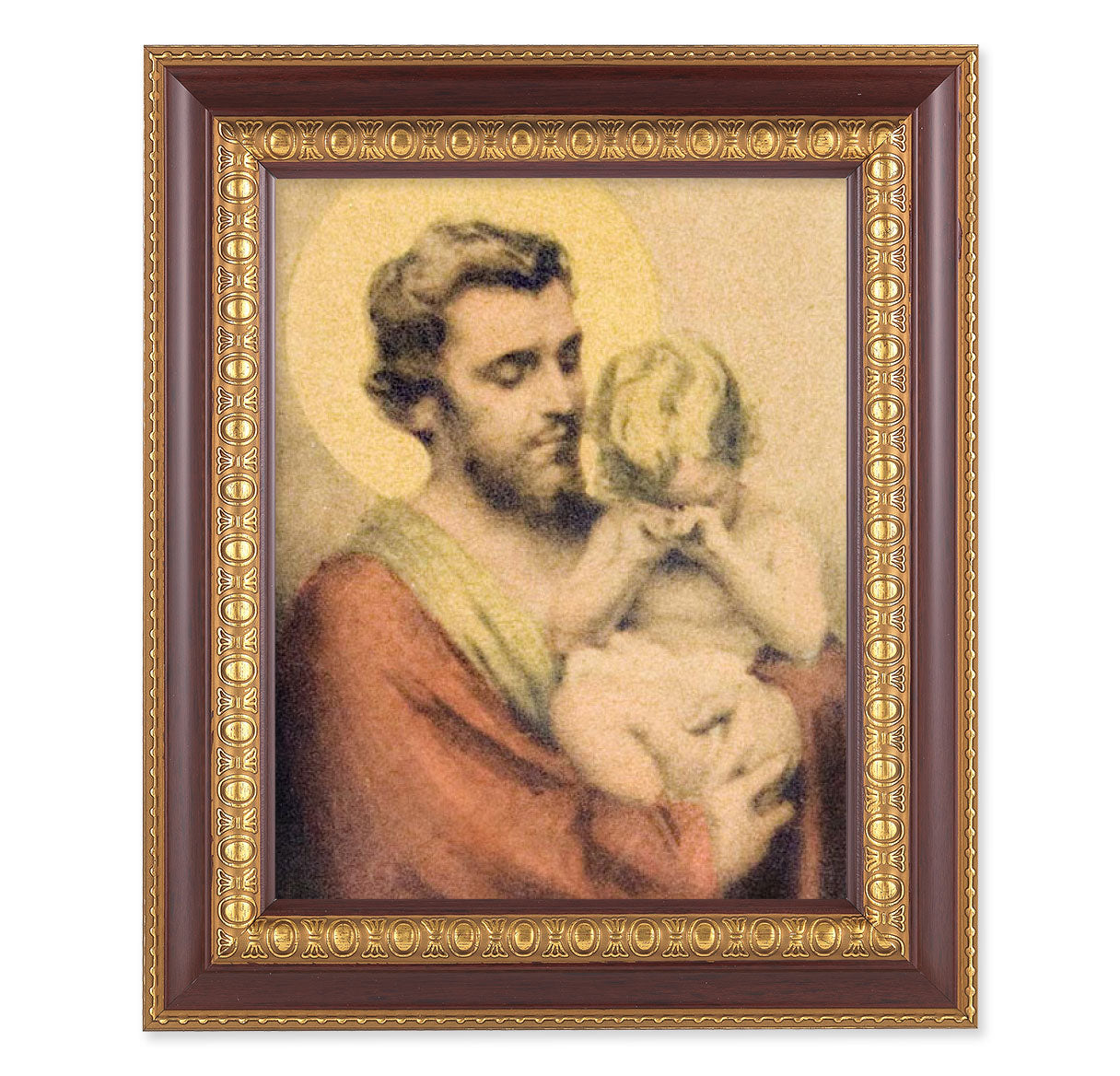 St. Joseph with Crying Jesus Picture Framed Wall Art Decor