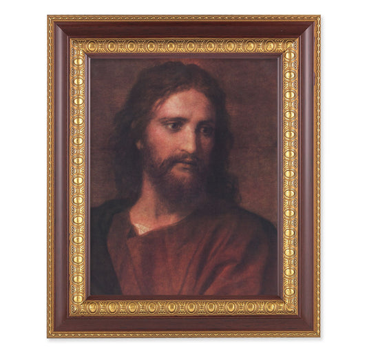 Christ at 33 Picture Framed Wall Art Decor Large Dark Cherry