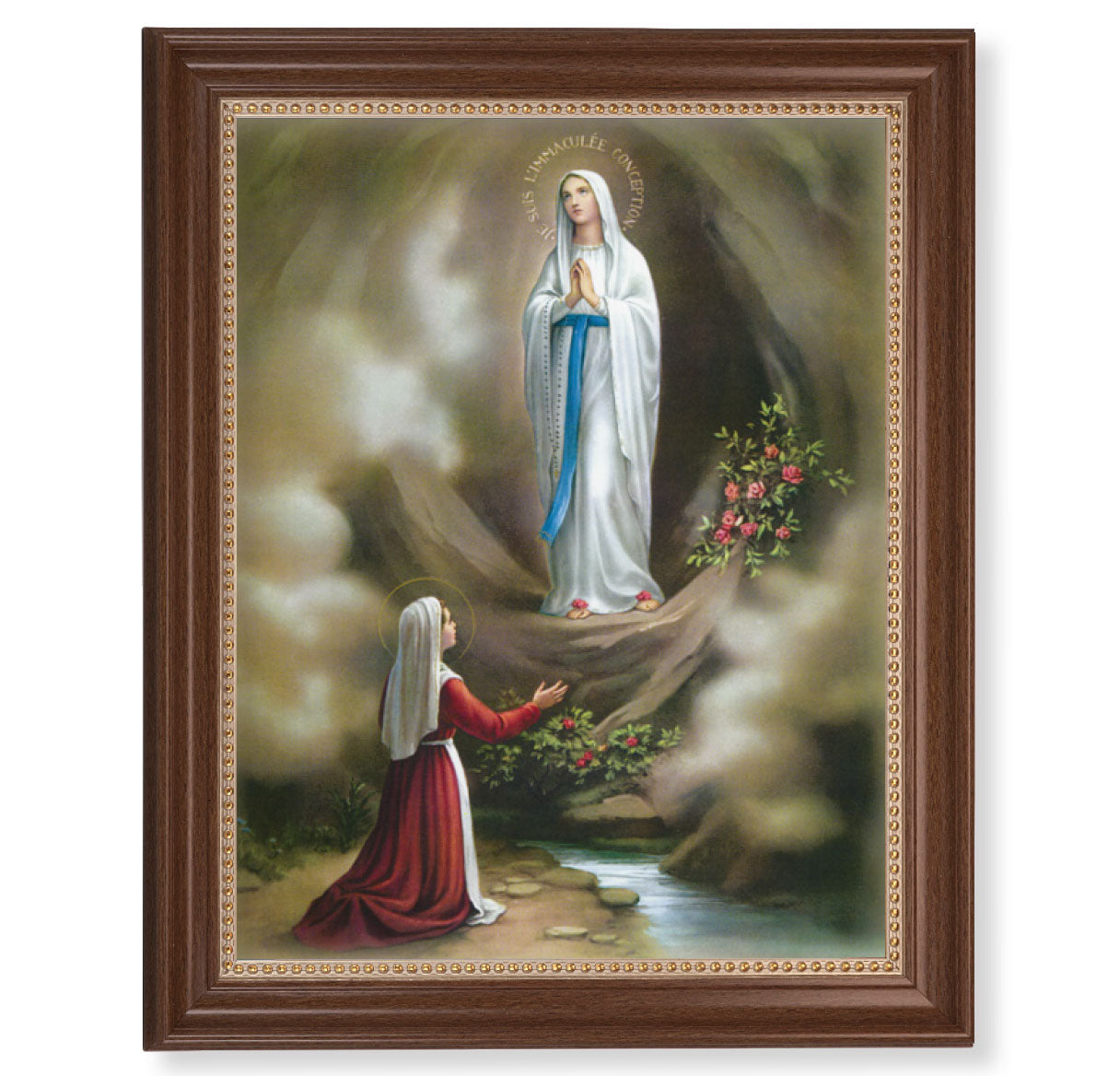 Our Lady of Lourdes Picture Framed Wall Art Decor Extra Large