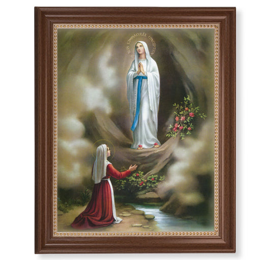 Our Lady of Lourdes Picture Framed Wall Art Decor Extra Large