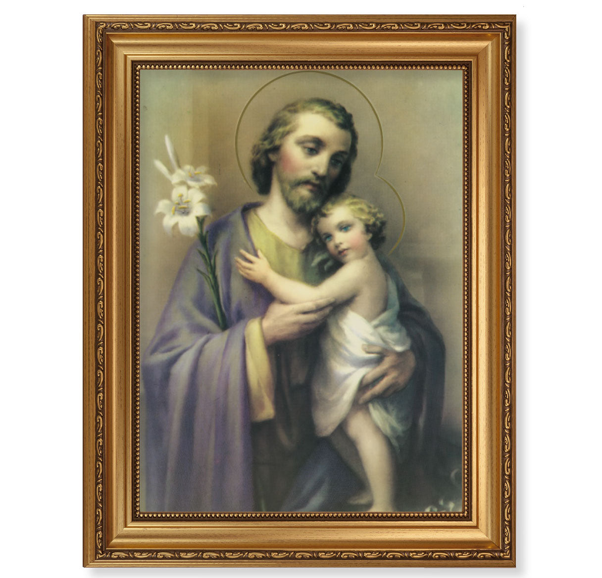 St. Joseph Antique Picture Framed Wall Art Decor Extra Large