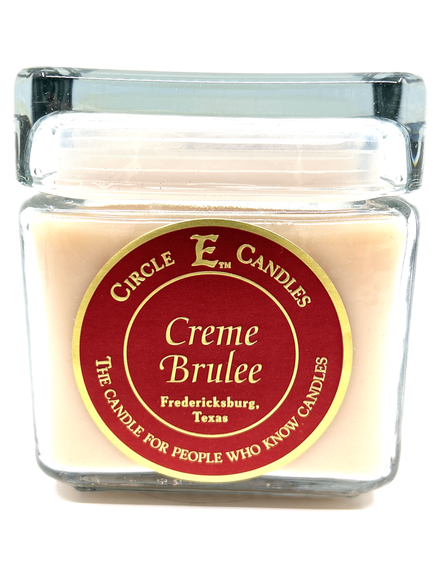 Circle E Candles, Creme Brulee Scent, Medium Size Jar Candle, 32oz, 2 Wicks
