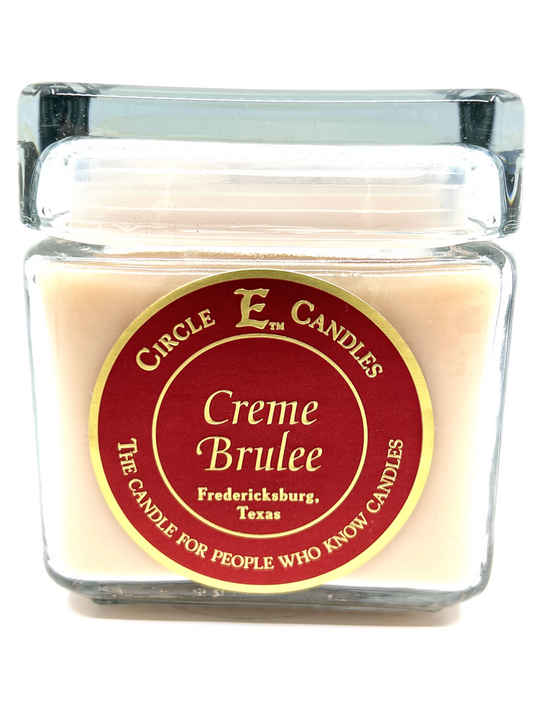 Circle E Candles, Creme Brulee Scent, Medium Size Jar Candle, 32oz, 2 Wicks