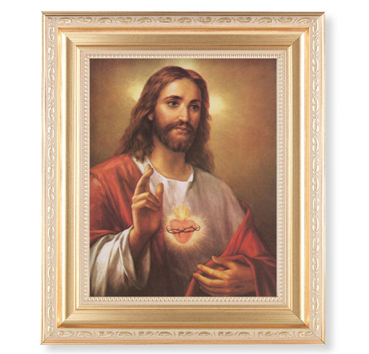 Sacred Heart of Jesus Picture Framed Wall Art Decor Large