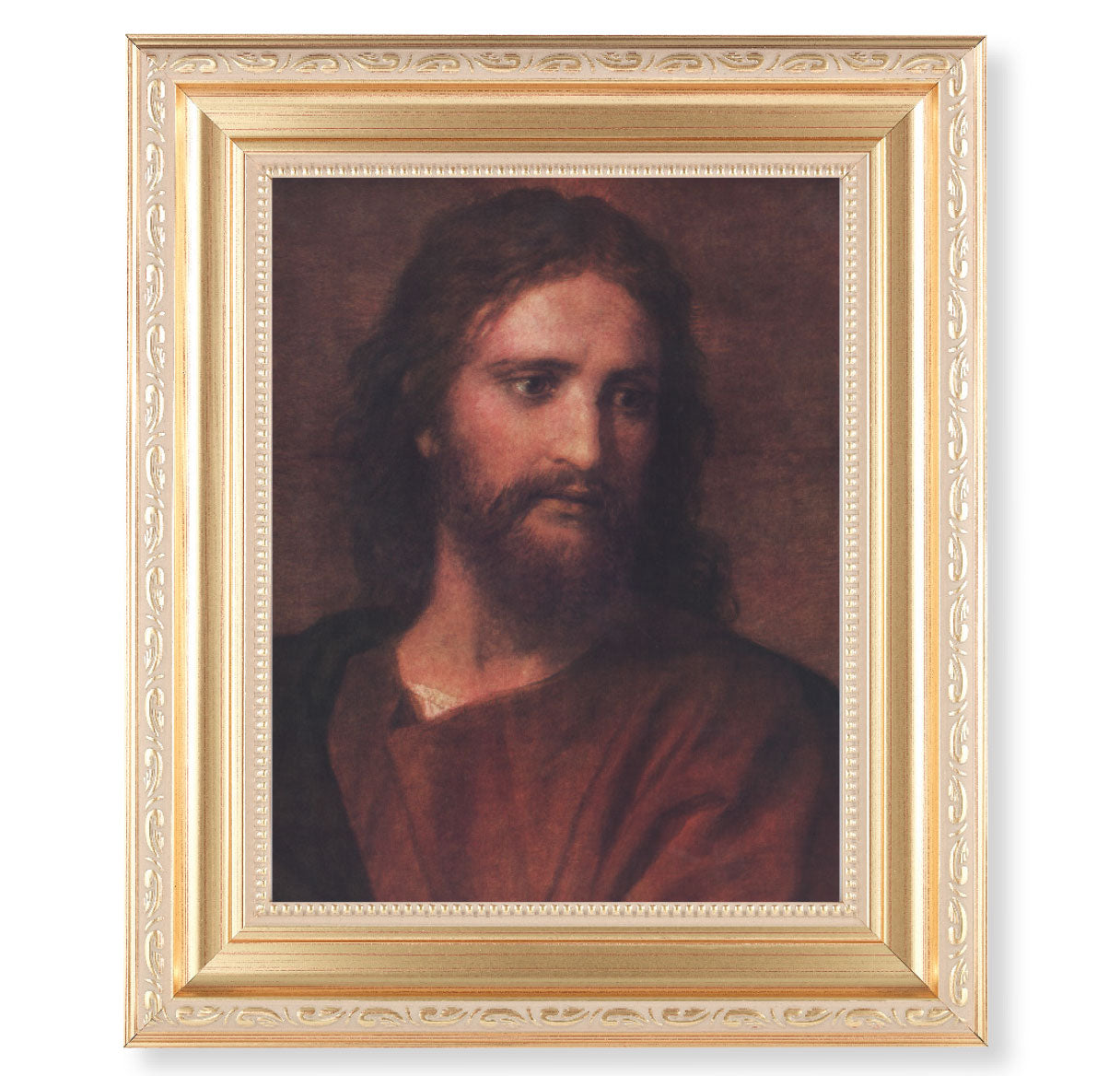 Christ at 33 Picture Framed Wall Art Decor Large Satin Gold Frame