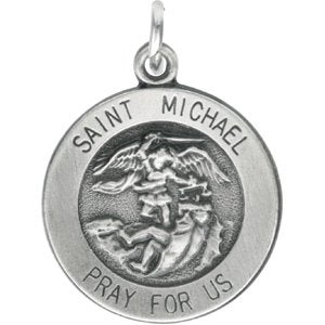 Extel Medium Sterling Silver Mens Catholic St. Michael Medal
