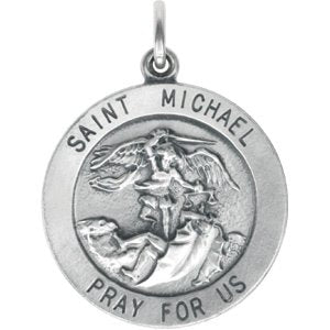 Extel Medium Sterling Silver Mens Catholic St. Michael Medal
