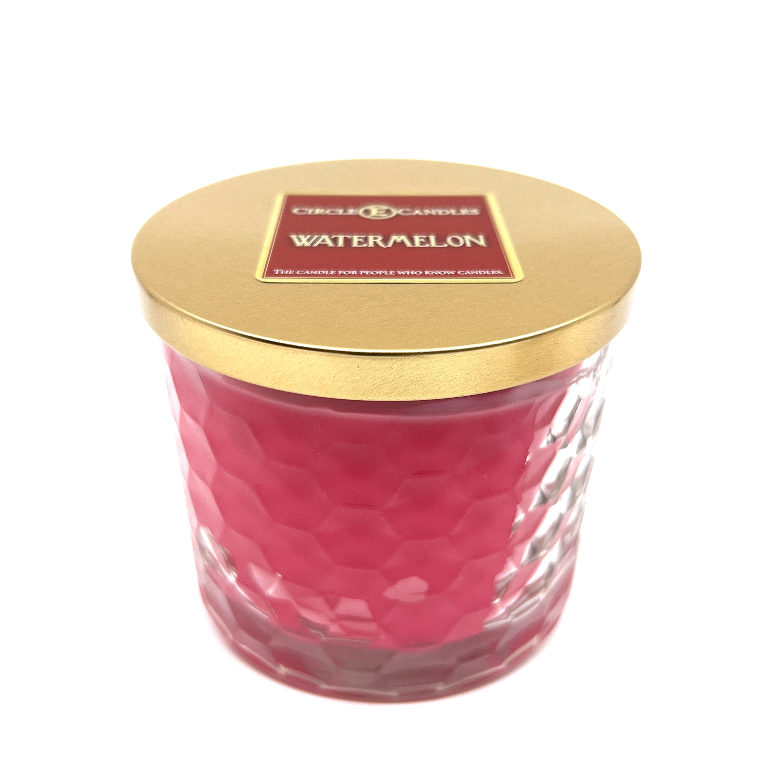 Circle E Candles, Watermelon Scent, Medium Size Jar Candle, 17oz, 2 Wicks