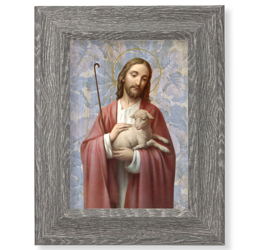 Good Shepherd Picture Framed Wall Art Decor Small Frame