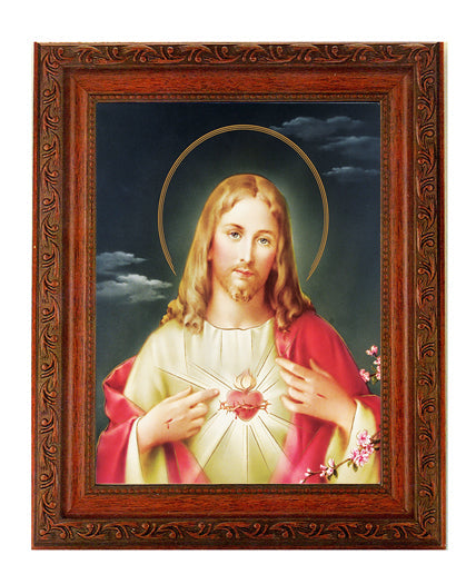 Sacred Heart of Jesus Picture Framed Wall Art Decor Large