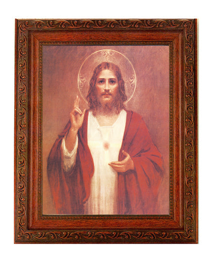 Sacred Heart of Jesus Picture Framed Wall Art Decor Large