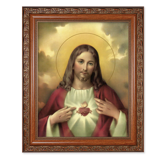 Sacred Heart of Jesus Picture Framed Wall Art Decor Large