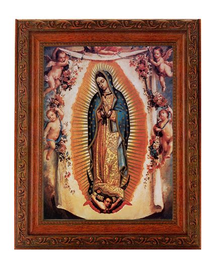 Our Lady of Guadalupe with Angels Framed Wall Art Decor