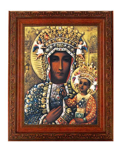 Our Lady of Czestochowa Picture Framed Wall Art Decor