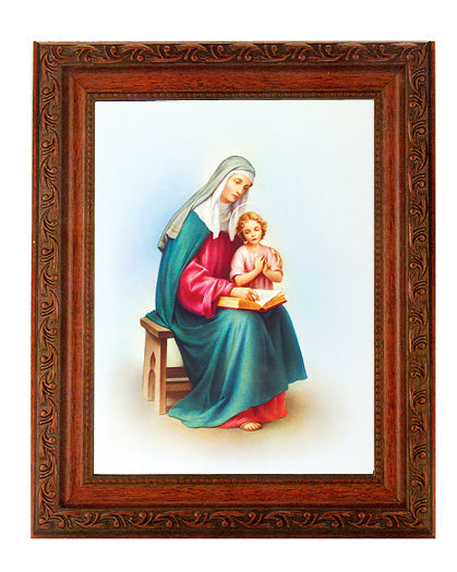 St. Anne Picture Framed Wall Art Decor Large Antiqued Frame