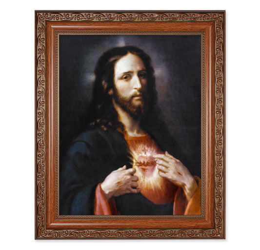 Sacred Heart of Jesus Picture Framed Wall Art Decor Large