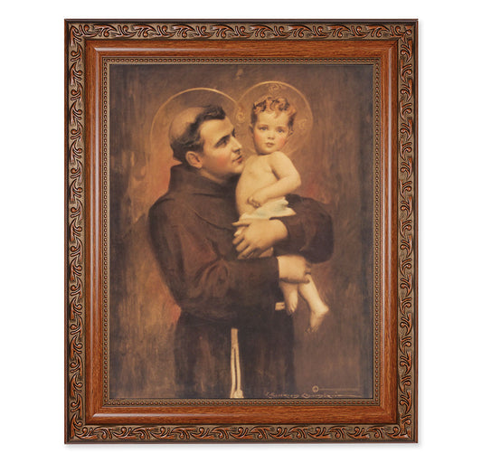 St. Anthony with Jesus Picture Framed Wall Art Decor Large