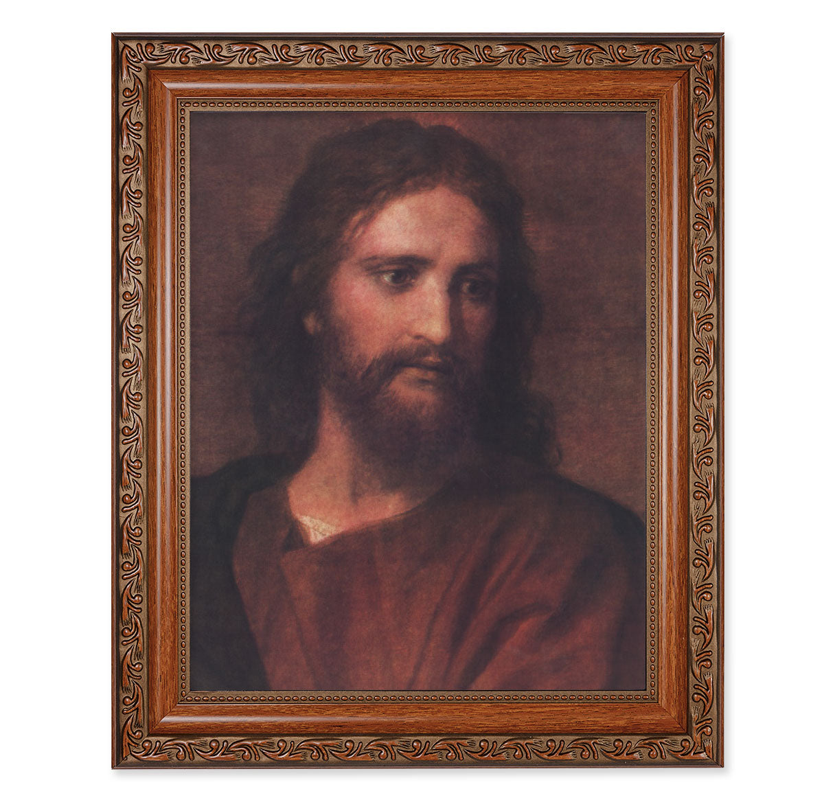 Christ at 33 Framed Wall Art Decor Large, Mahogany Frame