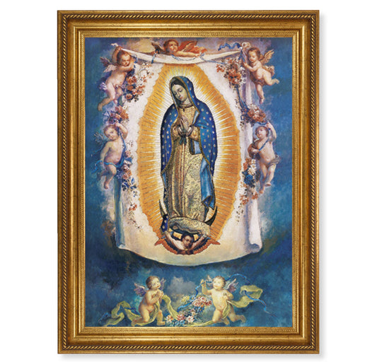 Our Lady of Guadalupe with Angels Picture Framed Wall Art