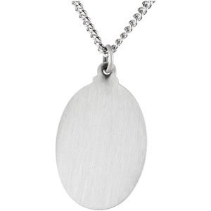 Extel Medium Sterling Silver St. Christopher Medal Pendant Necklace