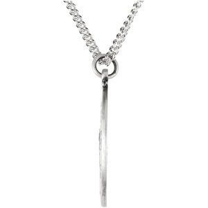 Extel Medium Sterling Silver St. Christopher Medal Pendant Necklace
