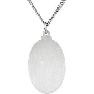Extel Medium Sterling Silver Catholic St. Christopher Pendant Necklace