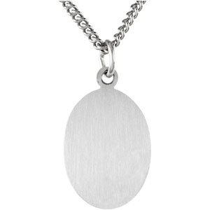 Extel Medium Sterling Silver St Christopher Medal Pendant Necklace